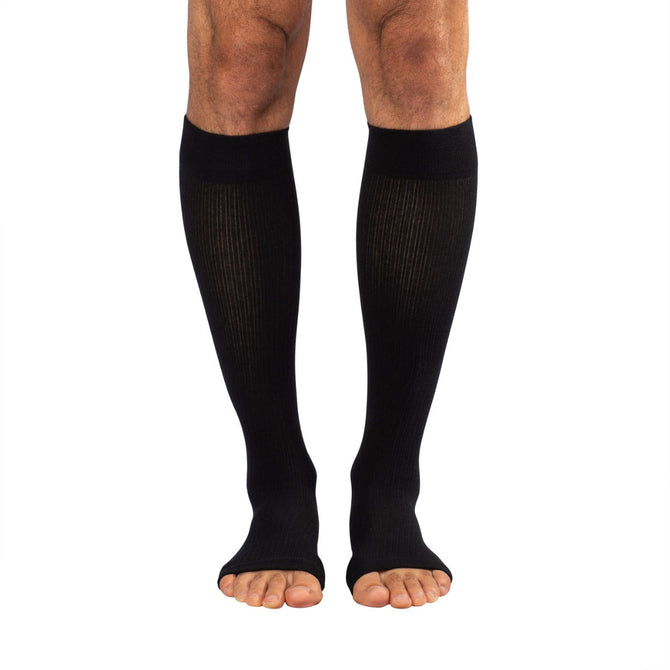 Essentials Cotton Below Knee Socks Open Toe 15-20mmHg