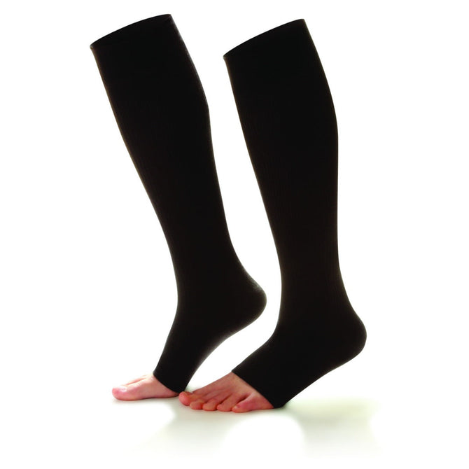 Essentials Cotton Below Knee Socks Open Toe 15-20mmHg