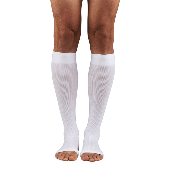 Essentials Cotton Below Knee Socks Open Toe 20-30mmHg