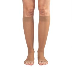 Select Sheer Below Knee Open Toe 15-20mmHg nude